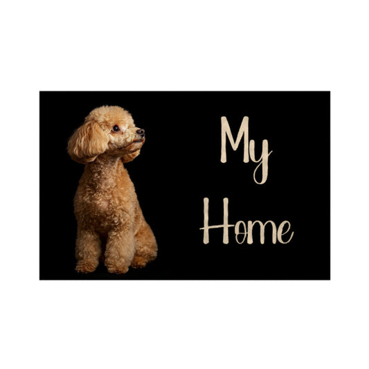 Fußmatte "Zwergpudel - My Home" Weiß – hunde-shirt.de