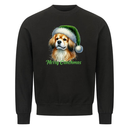 Premium Sweatshirt "Tibet Spaniel - Merry Grinchmas" Schwarz – hunde-shirt.de