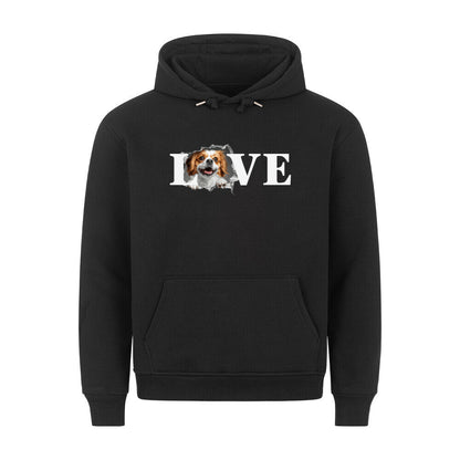 Premium Hoodie "Tibet Spaniel - LOVE" Schwarz – hunde-shirt.de