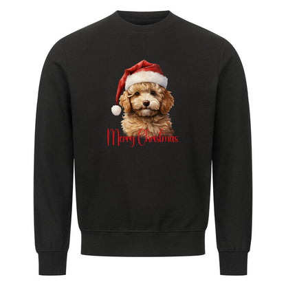 Premium Sweatshirt "Zwergpudel - Merry Christmas" Schwarz – hunde-shirt.de