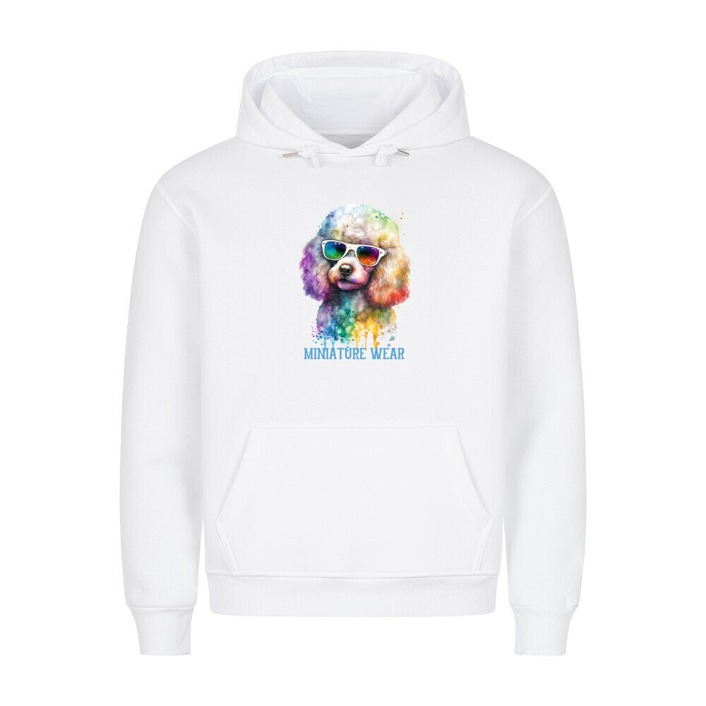Premium Hoodie "Zwergpudel - Miniature Wear" Weiß – hunde-shirt.de