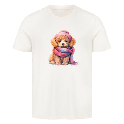 Premium T-Shirt "Zwergpudel - Wintermädchen" Natural Raw – hunde-shirt.de