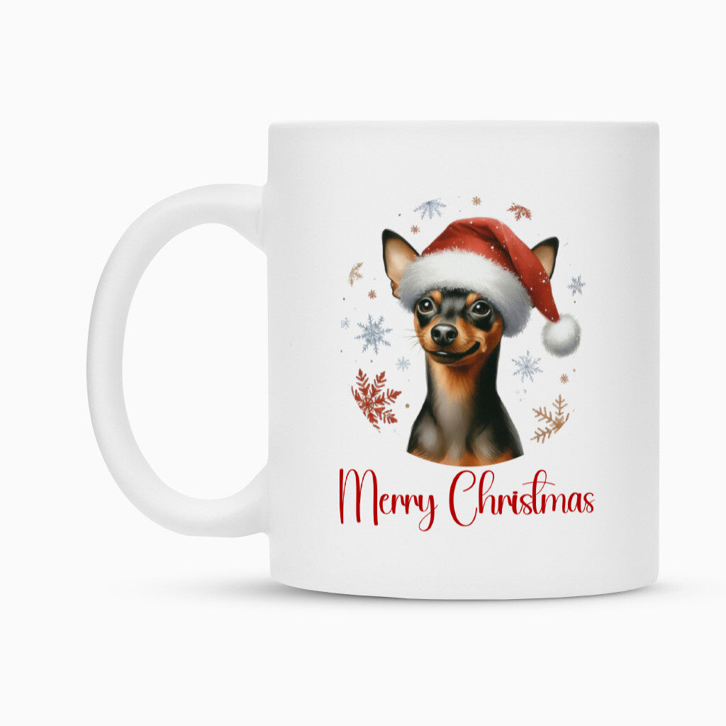 Tasse "Zwergpinscher Merry Christmas" – hunde-shirt.de
