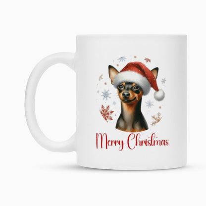Tasse "Zwergpinscher Merry Christmas" – hunde-shirt.de
