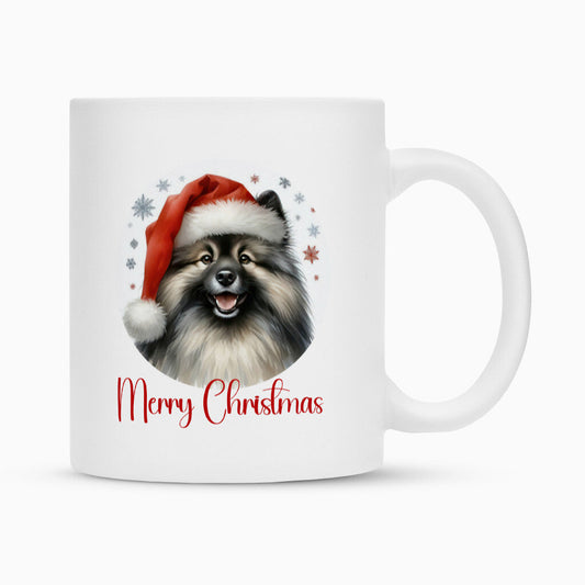 Tasse "Wolfsspitz - Merry Christmas" Weiß – hunde-shirt.de