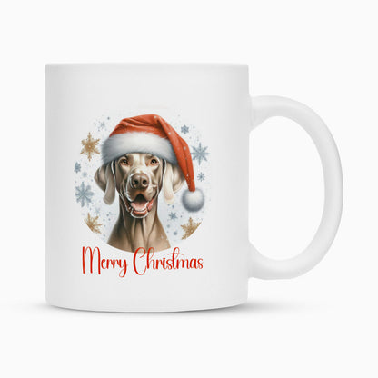Tasse "Weimaraner - Merry Christmas" Weiß – hunde-shirt.de