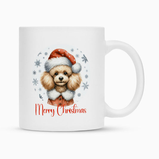 Tasse "Toypudel - Merry Christmas" Weiß – hunde-shirt.de