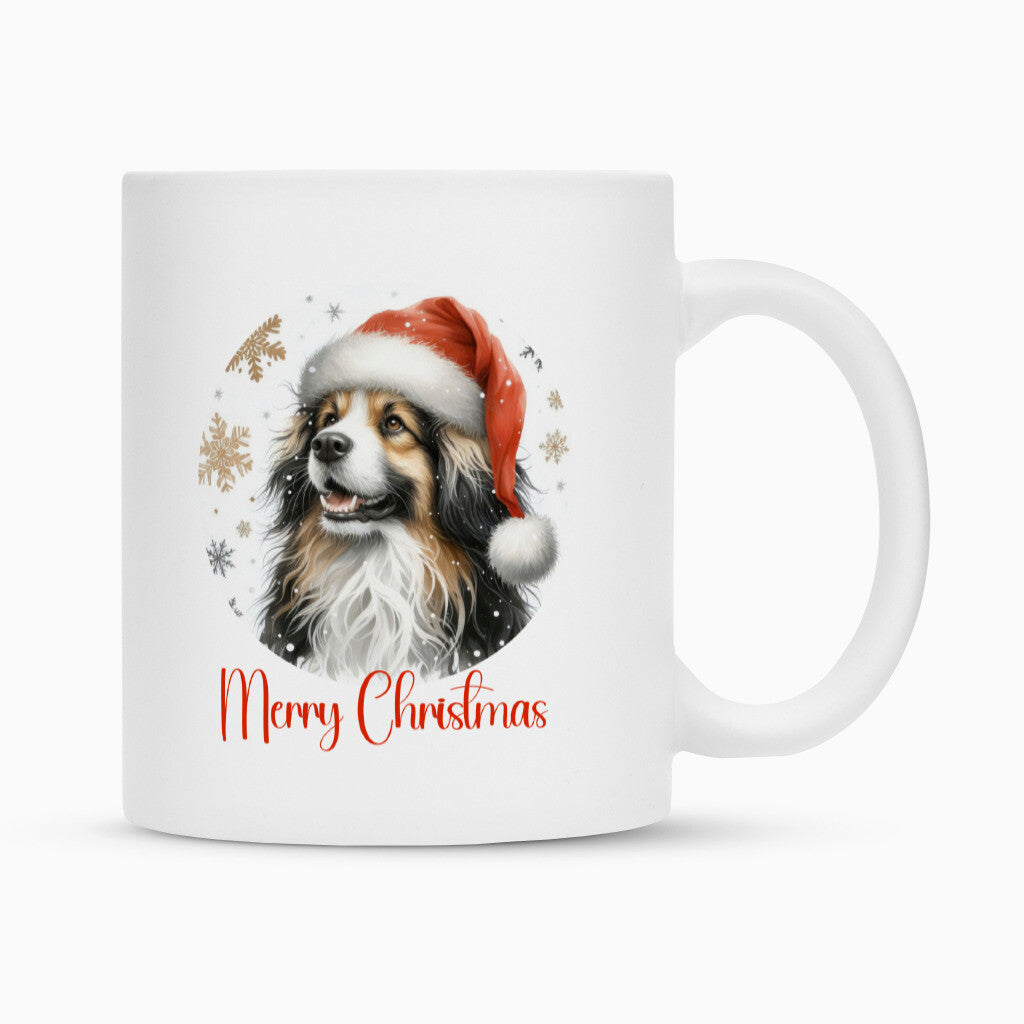 Tasse "Tibet Spaniel - Merry Christmas" Weiß – hunde-shirt.de