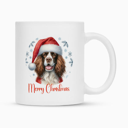 Tasse "Springer Spaniel - Merry Christmas" Weiß – hunde-shirt.de