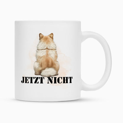 Tasse "Spitz - JETZT NICHT" Weiß – hunde-shirt.de