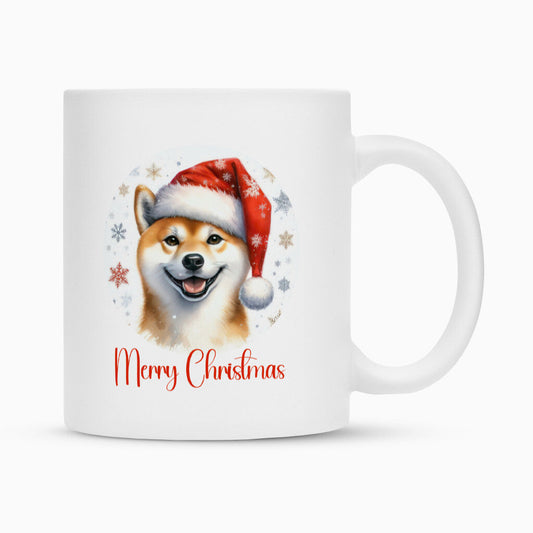 Tasse "Shiba Inu - Merry Christmas" Weiß – hunde-shirt.de