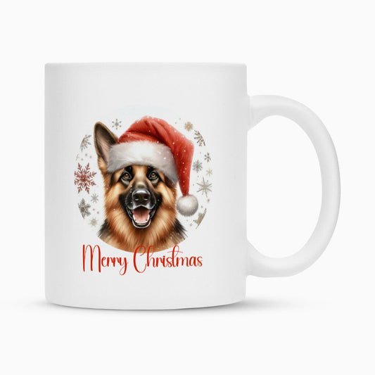Tasse "Schäferhund - Merry Christmas" Weiß – hunde-shirt.de