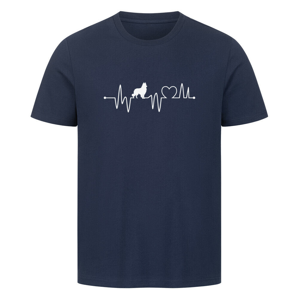 Premium T-Shirt "Belgischer Schäferhund - Heartbeat" French Navy – hunde-shirt.de
