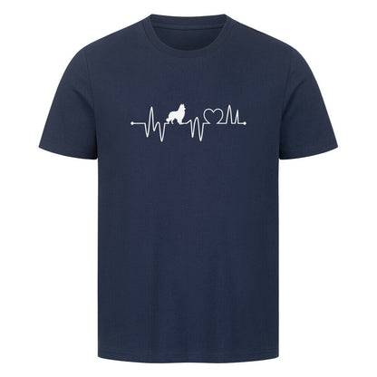 Premium T-Shirt "Belgischer Schäferhund - Heartbeat" French Navy – hunde-shirt.de