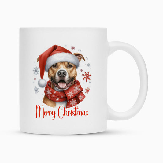 Tasse "Bully XL / XXL - Merry Christmas" Weiß – hunde-shirt.de
