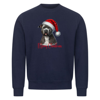 Premium Sweatshirt "Bully XL - Merry Christmas" Navy Blue – hunde-shirt.de
