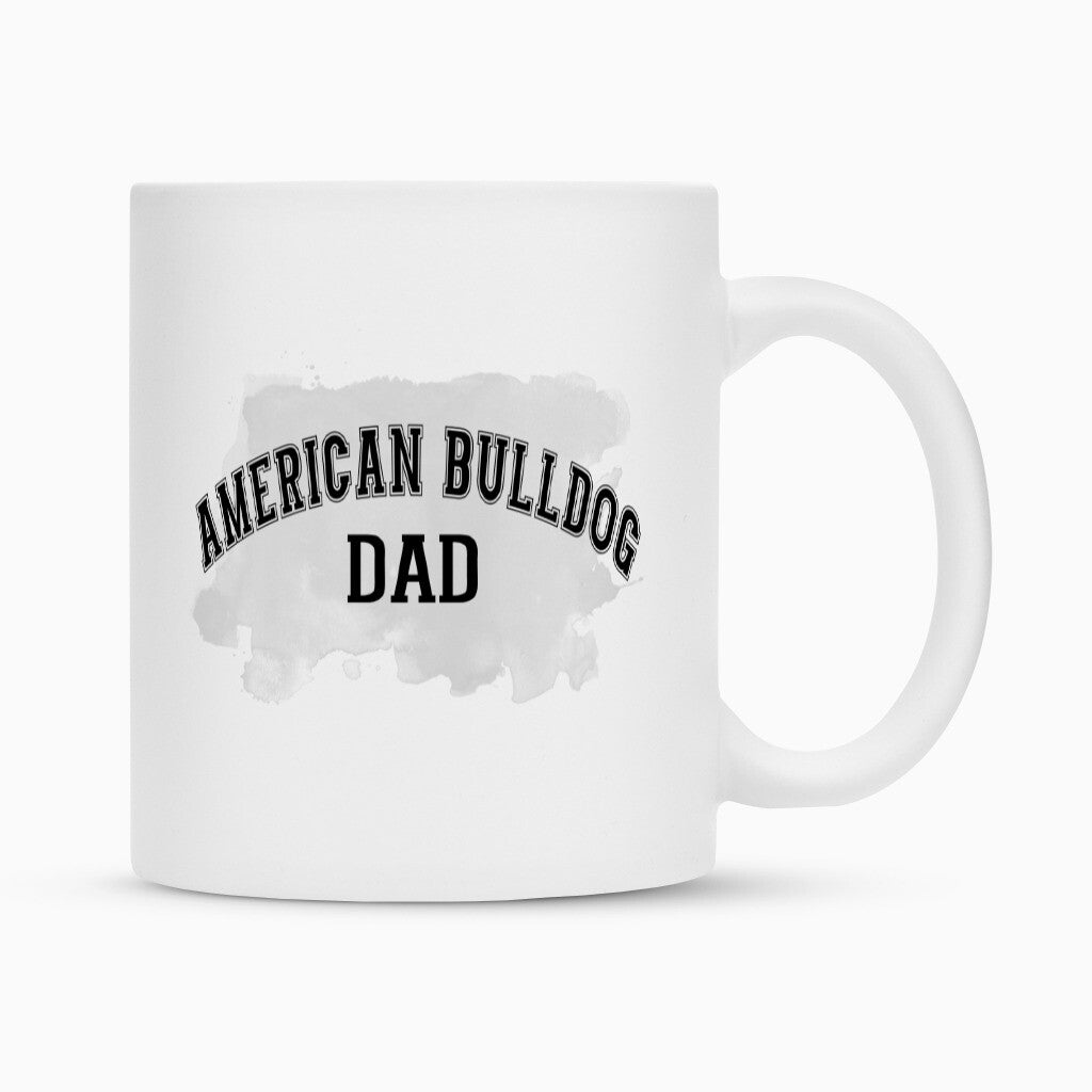 Tasse "American Bulldog - DAD" Weiß – hunde-shirt.de
