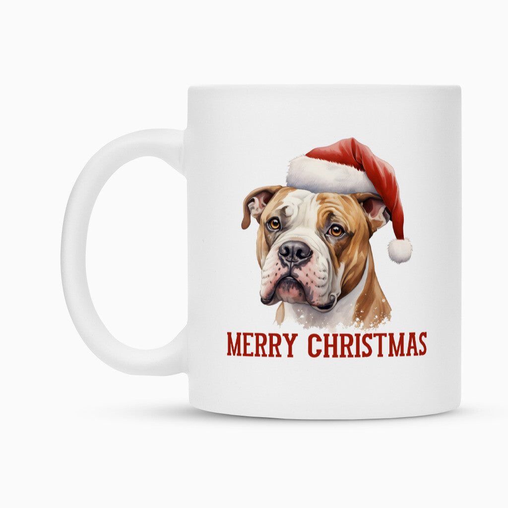 Tasse "American Bulldog - Merry Christmas" – hunde-shirt.de