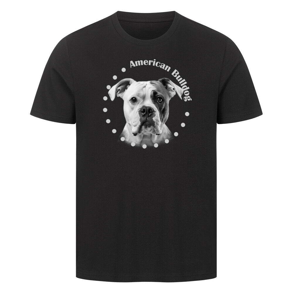 Premium T-Shirt "American Bulldog - BREED" Schwarz – hunde-shirt.de