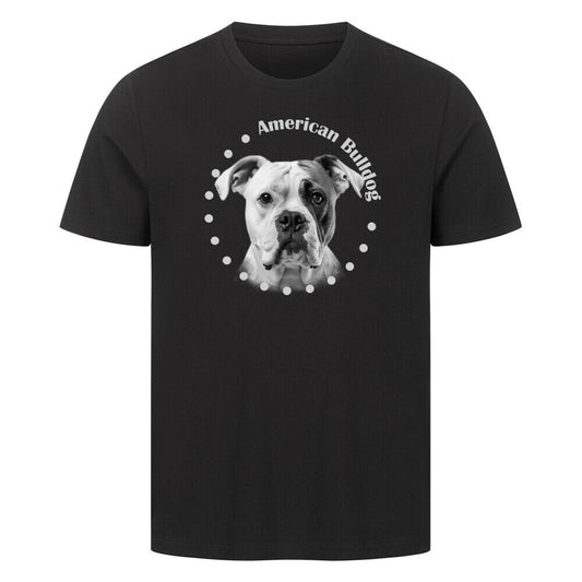Premium T-Shirt "American Bulldog - BREED" Schwarz – hunde-shirt.de