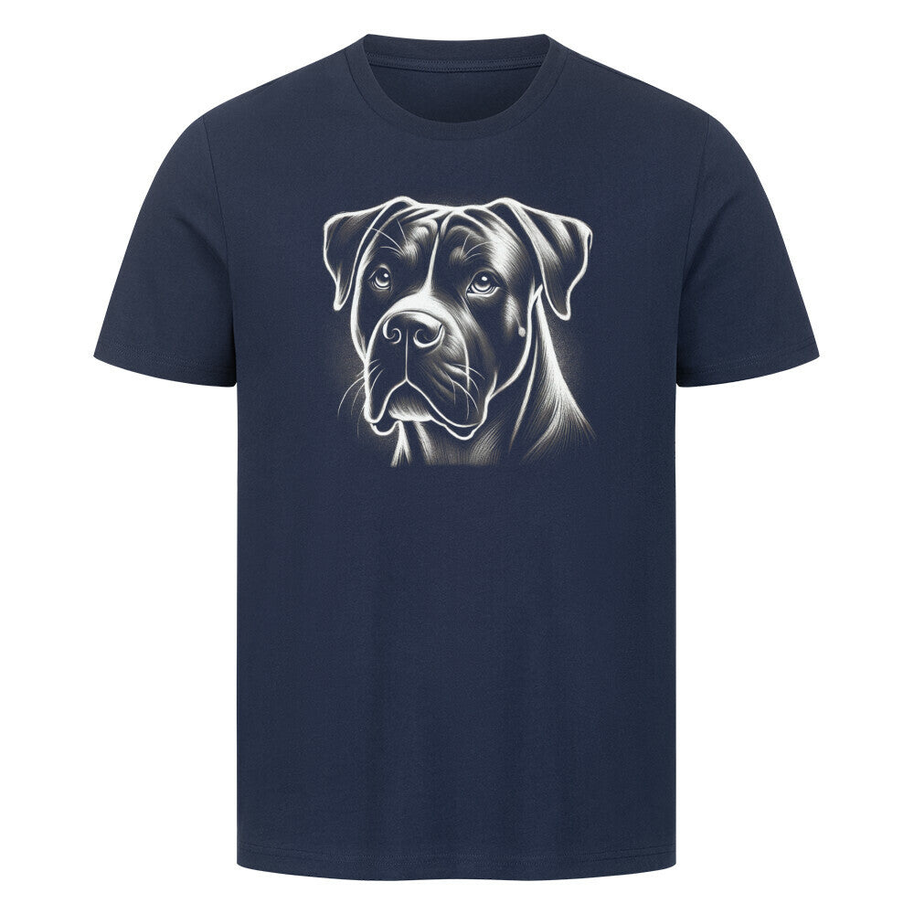 Premium T-Shirt "American Bulldog - Shine" French Navy – hunde-shirt.de