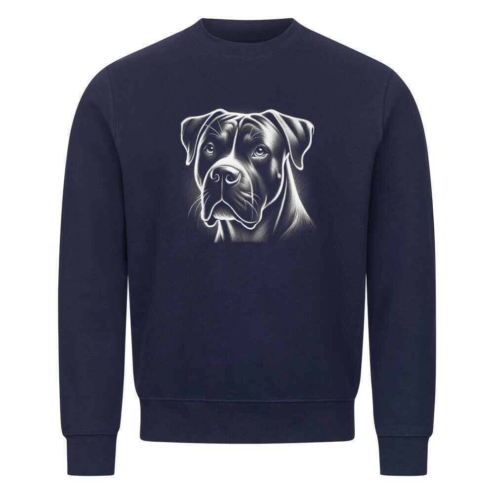 Premium Sweatshirt "American Bulldog - Shine" Navy Blue – hunde-shirt.de