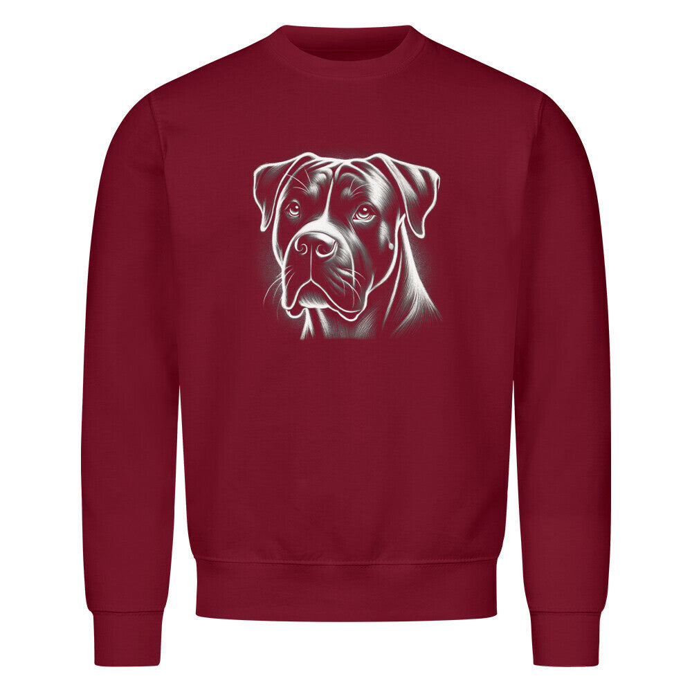 Premium Sweatshirt "American Bulldog - Shine" Burgunder – hunde-shirt.de