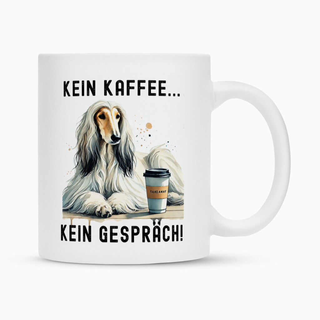 Tasse "Afghanischer Windhund - Kein Kaffee..." Weiß – hunde-shirt.de