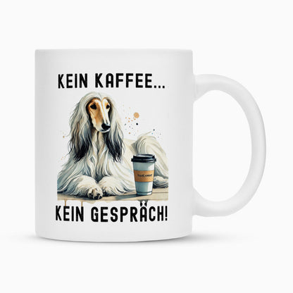 Tasse "Afghanischer Windhund - Kein Kaffee..." Weiß – hunde-shirt.de