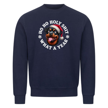 Premium Sweatshirt "Rottweiler - HO HO..." Navy Blue – hunde-shirt.de