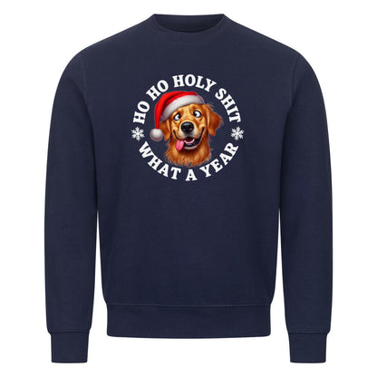 Premium Sweatshirt "Golden Retriever - HO HO..." Navy Blue – hunde-shirt.de