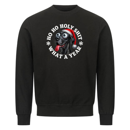Premium Sweatshirt "Dogge - HO HO..." Schwarz – hunde-shirt.de