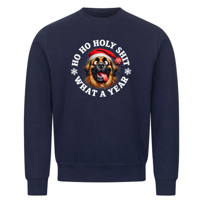 Premium Sweatshirt "Leonberger - HO HO..." Navy Blue – hunde-shirt.de