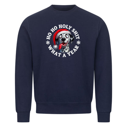 Premium Sweatshirt "Dalmatiner - HO HO..." Navy Blue – hunde-shirt.de
