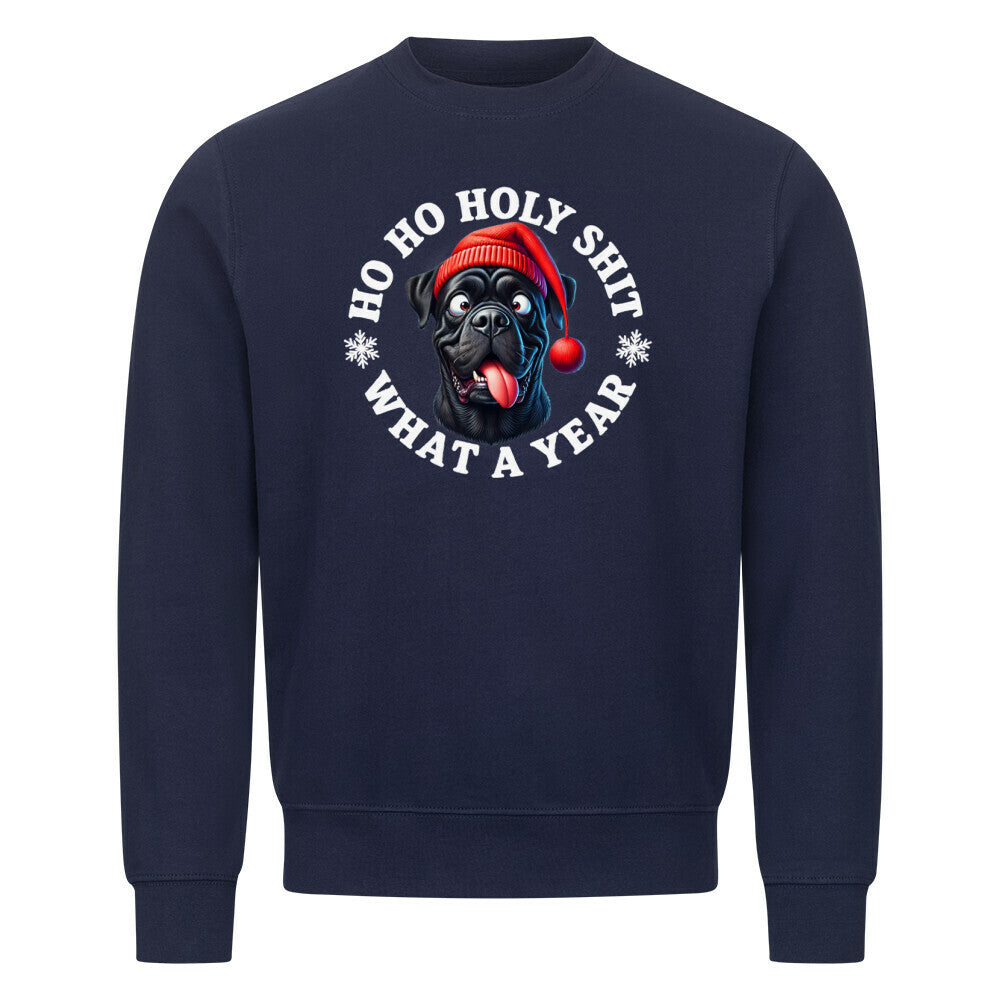 Premium Sweatshirt "Cane Corso - HO HO..." Navy Blue – hunde-shirt.de