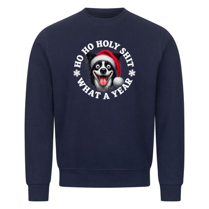 Premium Sweatshirt "Border Collie - HO HO..." Navy Blue – hunde-shirt.de