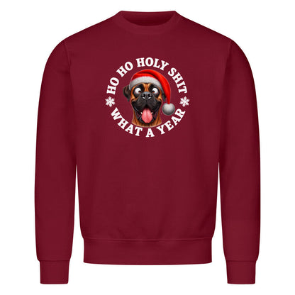 Premium Sweatshirt "Boerboel - HO HO..." Burgunder – hunde-shirt.de