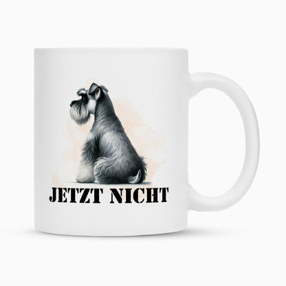 Tasse "Zwergschnauzer - JETZT NICHT" Weiß – hunde-shirt.de