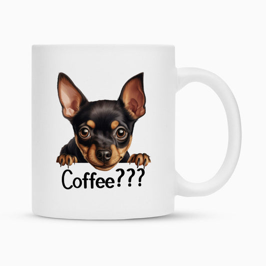 Tasse "Zwergpinscher - Coffee???" Weiß – hunde-shirt.de
