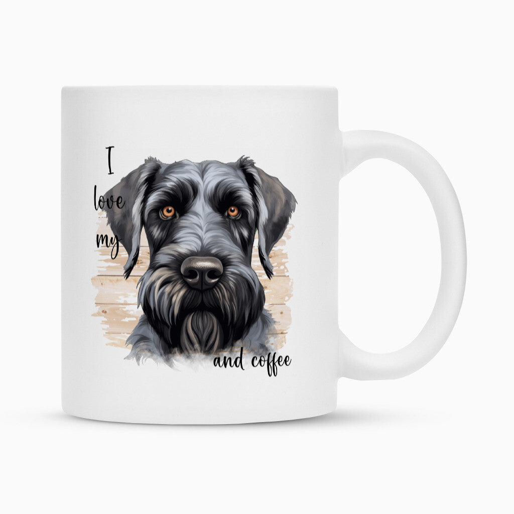Tasse "Riesenschnauzer - I love..." Weiß – hunde-shirt.de