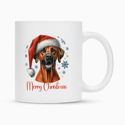 Tasse "Rhodesian Ridgeback - Merry Christmas" Weiß – hunde-shirt.de
