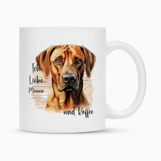 Tasse "Rhodesian Ridgeback - Ich liebe..." Weiß – hunde-shirt.de