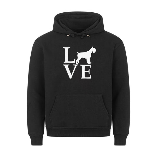 Premium Hoodie "Zwergschnauzer - Love" Schwarz – hunde-shirt.de