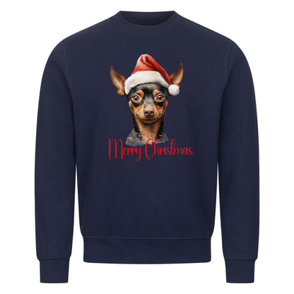 Premium Sweatshirt "Zwergpinscher - Merry Christmas" Navy Blue – hunde-shirt.de