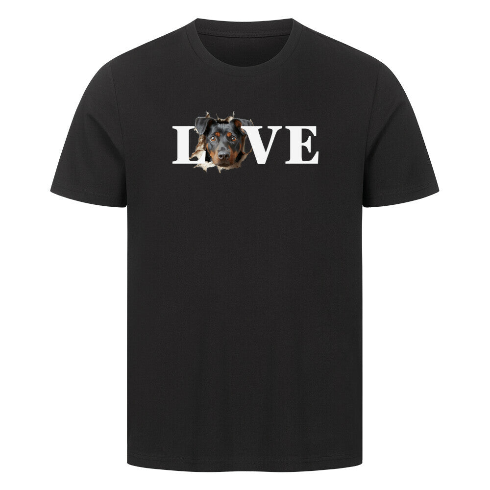 Premium T-Shirt "Zwergpinscher - LOVE" Schwarz – hunde-shirt.de