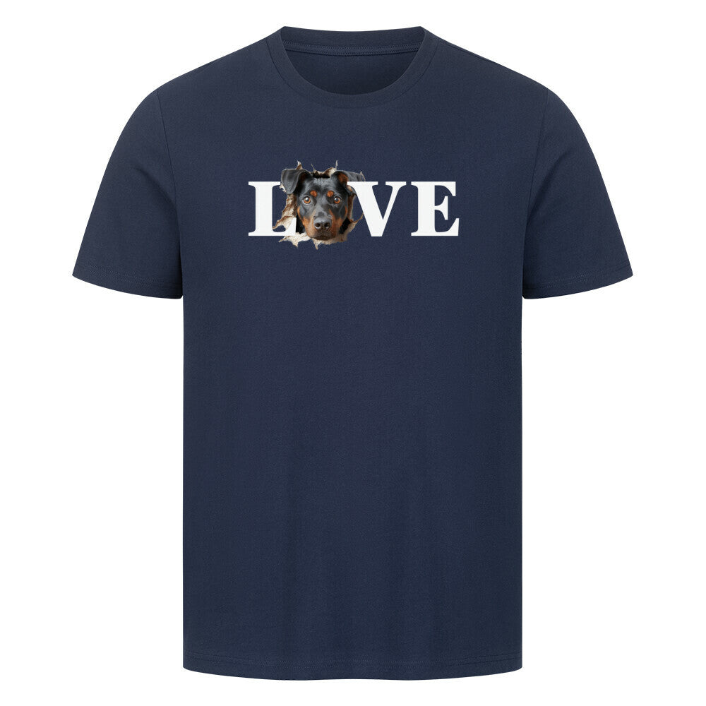 Premium T-Shirt "Zwergpinscher - LOVE" French Navy – hunde-shirt.de
