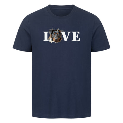 Premium T-Shirt "Zwergpinscher - LOVE" French Navy – hunde-shirt.de