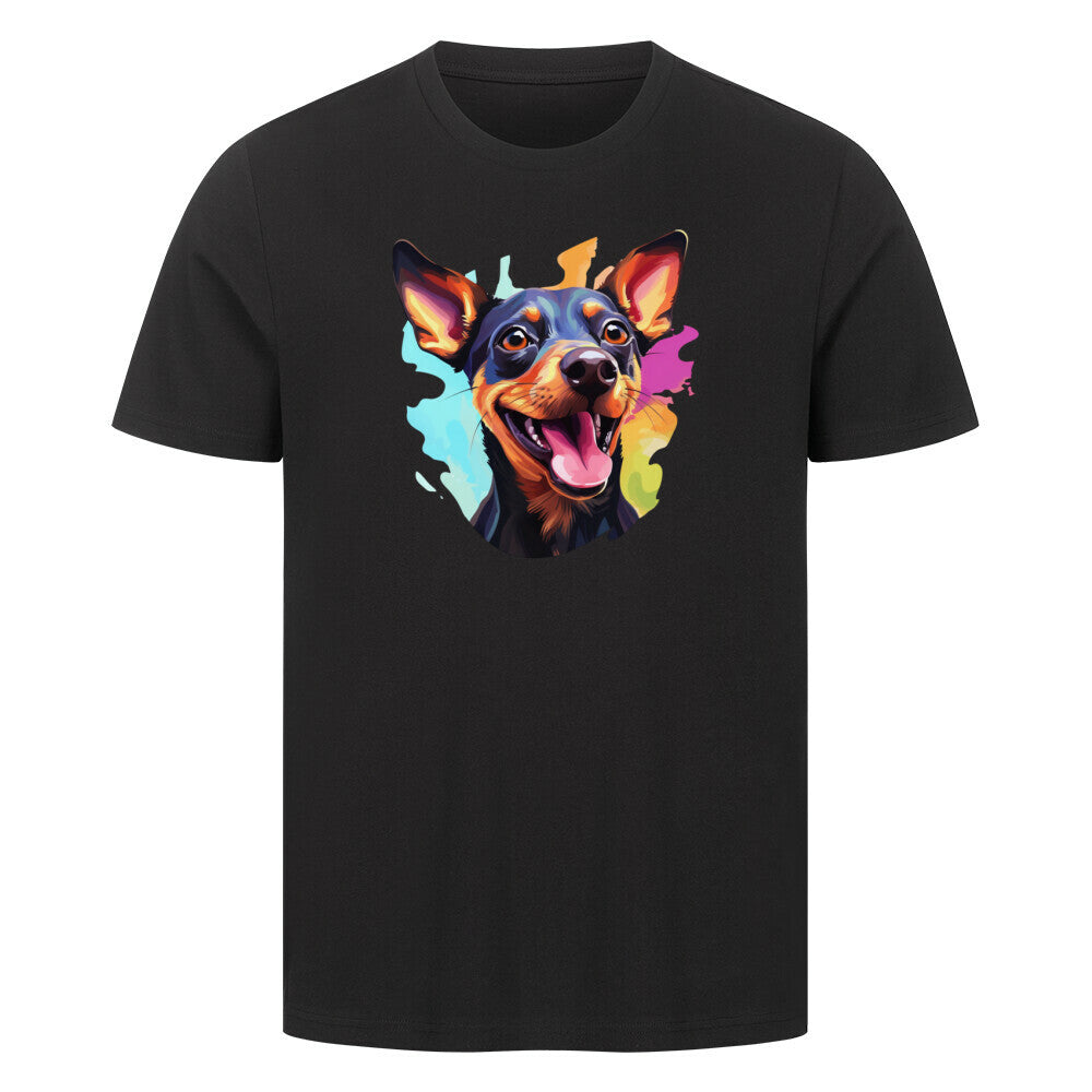 Premium T-Shirt "Zwergpinscher - FUN" Schwarz – hunde-shirt.de
