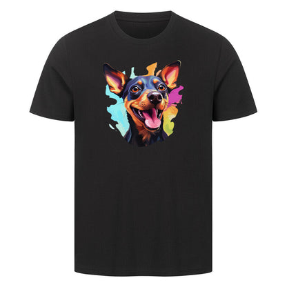 Premium T-Shirt "Zwergpinscher - FUN" Schwarz – hunde-shirt.de