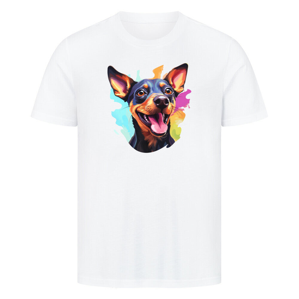 Premium T-Shirt "Zwergpinscher - FUN" Weiß – hunde-shirt.de
